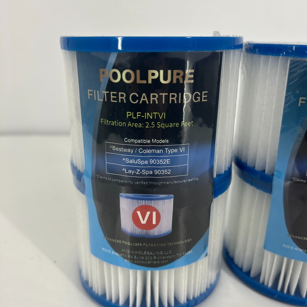 Bestway Type VI Spa Replacement Filters for Coleman SaluSpa Pump 90352E, 4-Pack - Picture 2 of 6